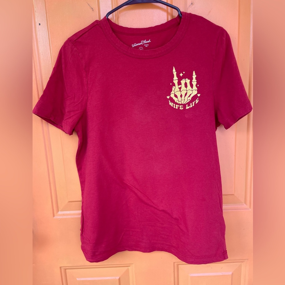 T-Shirt heat press Wife Life Size M